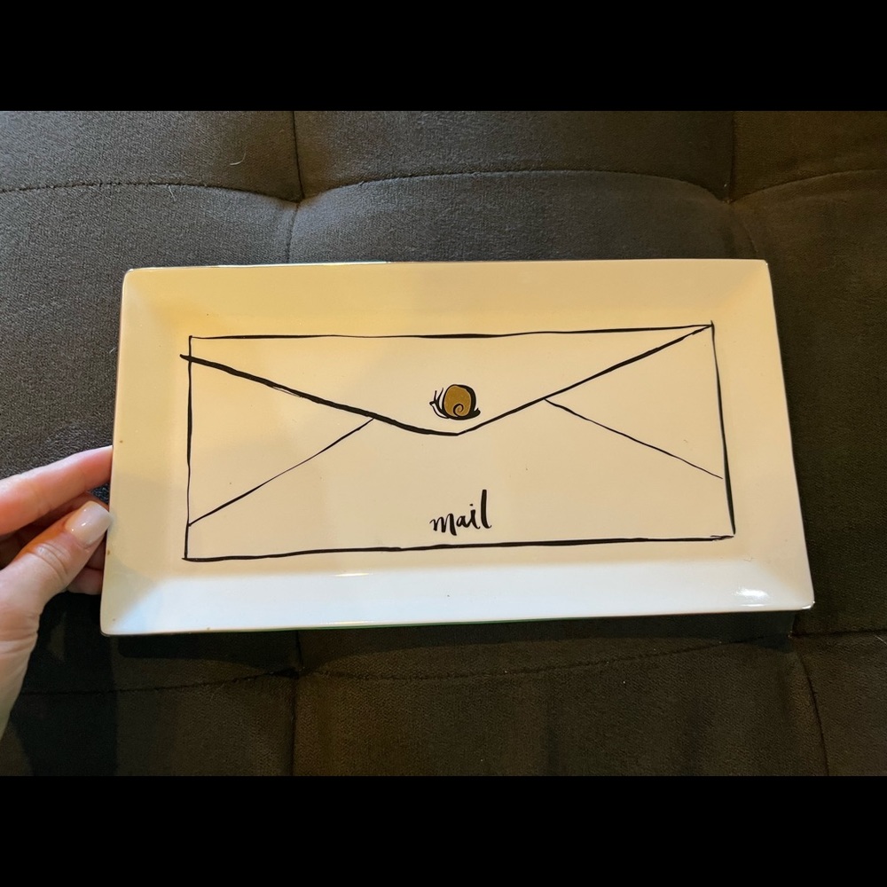 Gold edged mail tray , Kate spade